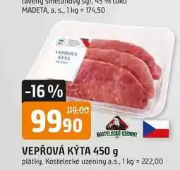 Trefa KOSTELECKÉ UZENINY VEPŘOVÁ KÝTA 450 g plátky nabídka