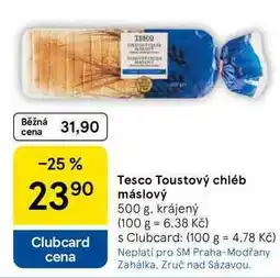 Tesco Tesco Toustový chléb máslový, 500 g, krájený nabídka