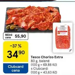 Tesco Tesco Chorizo Extra, 80 g, balené nabídka