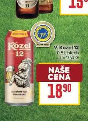 Billa V. Kozel 12 0,51, plech nabídka