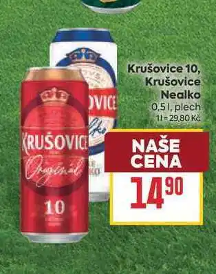 Billa Krušovice 10 0,51, plech nabídka