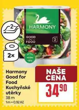 Billa Harmony Good for Food Kuchyňské utěrky 38 m nabídka