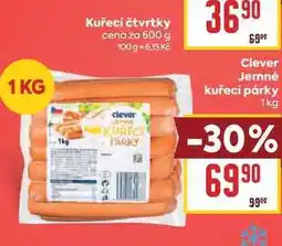 Billa Clever Jemné kuřecí párky nabídka