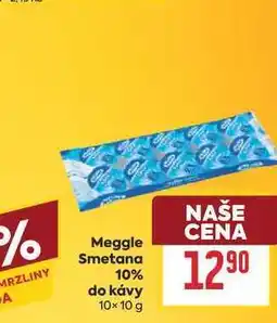 Billa Meggle Smetana 10% do kávy 10× nabídka
