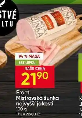 Hruška Prantl Mistrovská šunka nejvyšší jakosti nabídka