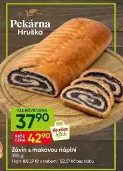 Hruška Závin s makovou náplní nabídka