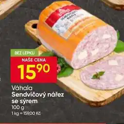 Hruška Váhala Sendvičový nářez se sýrem nabídka
