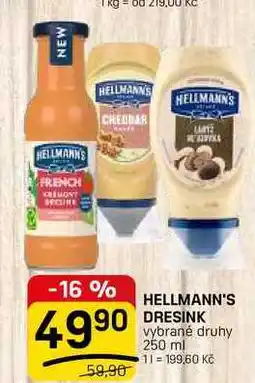 Flop Hellmann's dresink nabídka