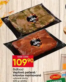 Hruška Bidfood Vepřová pečeně/ krkovice marinovaná vybrané druhy 400 g plátky nabídka