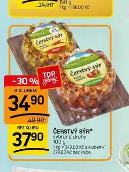 Flop ČERSTVÝ SÝR* vybrané druhy nabídka
