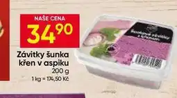 Hruška Závitky šunka křen v aspiku nabídka
