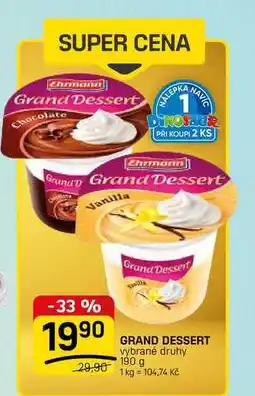 Flop Grand Dessert nabídka