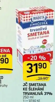 Flop JČ SMETANA KE ŠLEHÁNÍ TRVANLIVÁ 31% nabídka