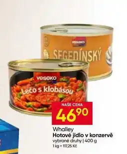 Hruška Whalley Hotové jídlo v konzervě vybrané druhy nabídka