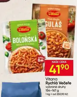 Hruška Vitana Rychlá Večeře vybrané druhy nabídka
