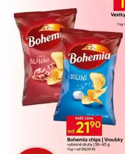 Hruška Bohemia chips, Vroubky vybrané druhy nabídka