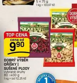 Flop DOBRÝ VÝBĚR OŘÍŠKY | SUŠENÉ PLODY vybrané druhy nabídka