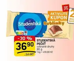 Flop STUDENTSKÁ PEČEŤ vybrané druhy nabídka