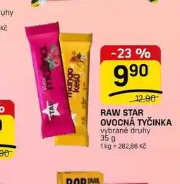 Flop RAW STAR OVOCNÁ TYČINKA vybrané druhy nabídka