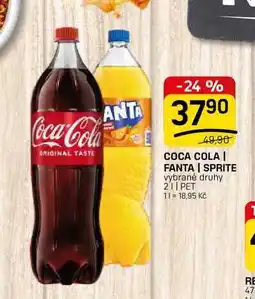 Flop COCA COLA | FANTA | SPRITE vybrané druhy 21| PET nabídka