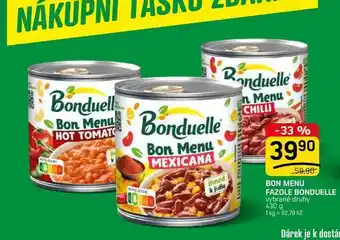 BON MENU FAZOLE BONDUELLE vybrané druhy