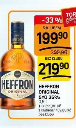 Flop HEFFRON ORIGINAL 5YO 35% nabídka