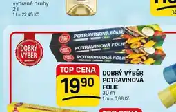 Flop DOBRÝ VÝBĚR POTRAVINOVÁ FOLIE 30 m nabídka