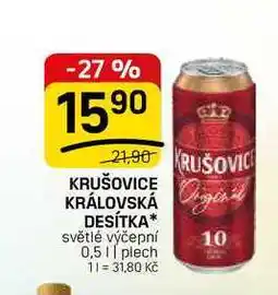 Flop KRUŠOVICE KRÁLOVSKÁ DESÍTKA* světlé výčepní 0,5l, plech nabídka