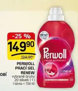 Flop PERWOLL PRACÍ GEL RENEW vybrané druhy 20 dávek nabídka