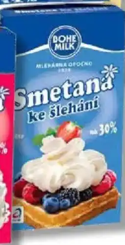 Ratio BOHEMILK Smetana ke šlehání 30% nabídka