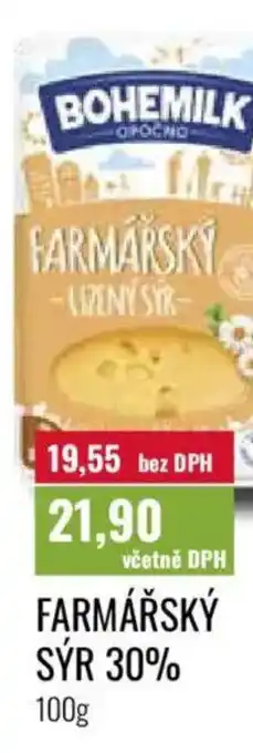 Ratio BOHEMILK Farmářský sýr 30% nabídka