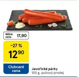 Tesco Javořické párky nabídka
