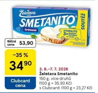 Tesco Želetava Smetanito nabídka
