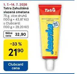 Tesco Tatra Zahuštěná slazená smetana nabídka