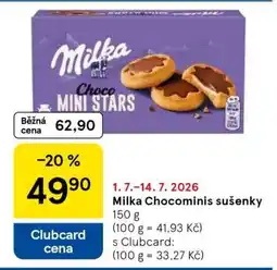 Tesco Milka Chocominis sušenky nabídka