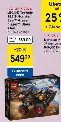 Tesco LEGO Technic 42119 Monster Jam Grave Digger Oheň a led nabídka