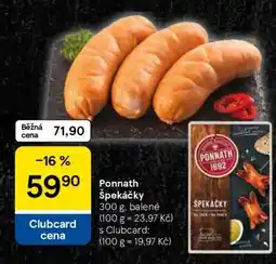 Tesco Ponnath Špekáčky nabídka