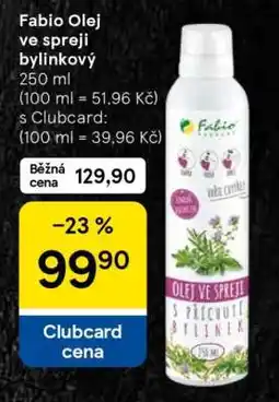 Tesco Fabio Olej ve spreji bylinkový nabídka