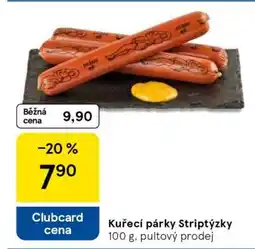 Tesco Kuřecí párky Striptýzky nabídka