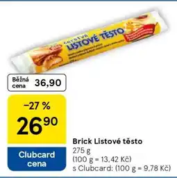 Tesco Brick Listové těsto nabídka