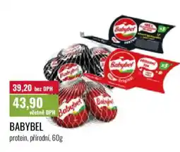 Ratio BABYBEL protein, přírodní nabídka