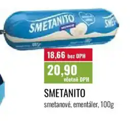 Ratio SMETANITO smetanové, ementáler nabídka