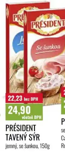 Ratio Président tavený sýr jemný, se šunkou nabídka