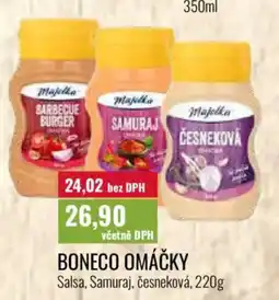 Ratio Boneco omáčky Salsa, Samuraj, česneková nabídka