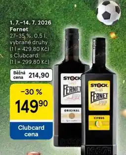 Tesco Fernet nabídka