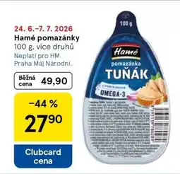 Tesco HAMÉ POMAZÁNKY nabídka