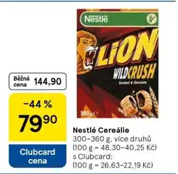 Tesco Nestlé cereálie nabídka