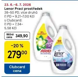 Tesco Lenor prací prostředek nabídka
