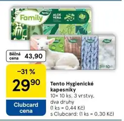 Tesco Tento Hygienické kapesníky nabídka
