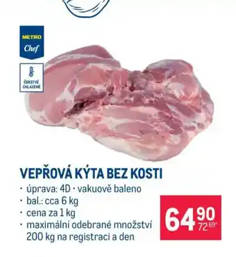 Makro Vepřová kýta bez kosti nabídka